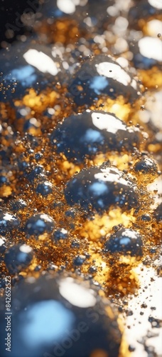 there is a close up of a yellow and black object