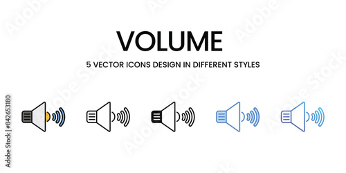 Volume icons vector set stock illustration.