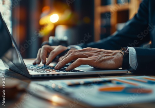 Businessperson Working On Laptop During Daytime