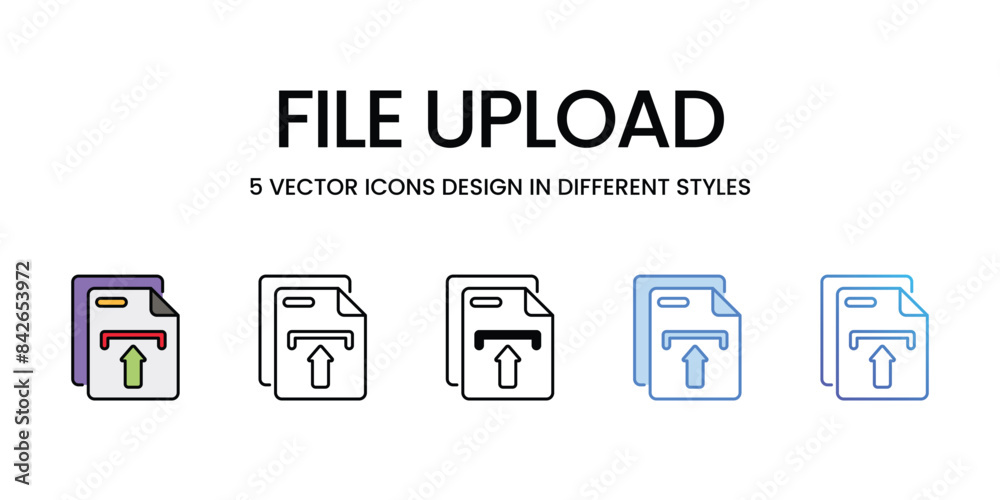 File Upload icons vector set stock illustration. File Upload icons vector set stock illustration.
