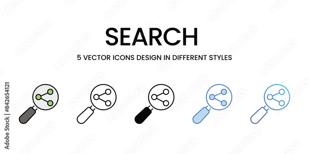 Search icons vector set stock illustration. Search icons vector set stock illustration.