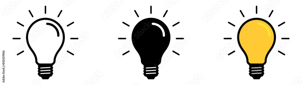 Light Bulb icon set, Idea icon symbol EPS 10 vector Light Bulb icon set, Idea icon symbol EPS 10 vector