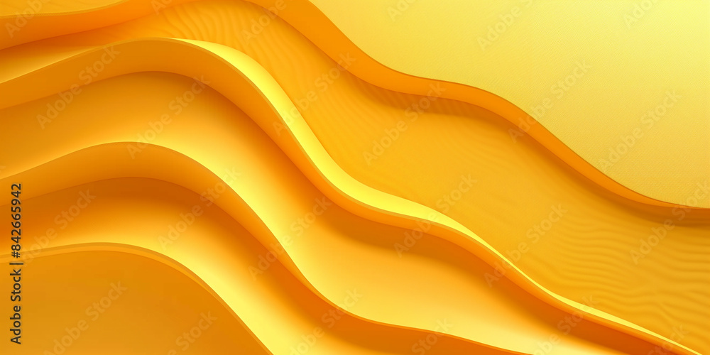 Obraz premium A close-up of abstract, curved lines in a yellow gradient