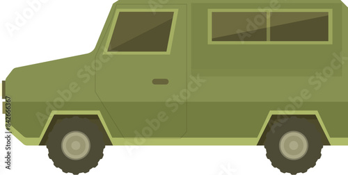 Illustration featuring a rugged military vehicle, emphasizing its role in transporting personnel and equipment