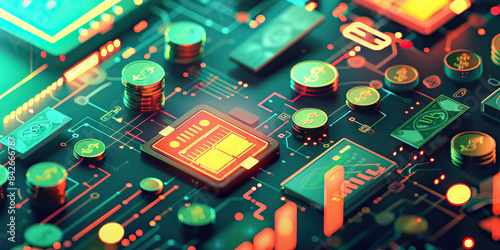 Spending in Bits: Navigating Money Microtransactions - A graphic representation of a user interface displaying the process of making a microtransaction photo