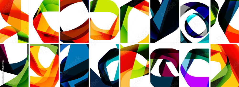 Collection of abstract background with waves, colorful shapes and 3d shadow effect. Vector Illustration For Wallpaper, Banner, Background, Card, Book Illustration, landing page Collection of abstract background with waves, colorful shapes and 3d shadow effect. Vector Illustration For Wallpaper, Banner, Background, Card, Book Illustration, landing page