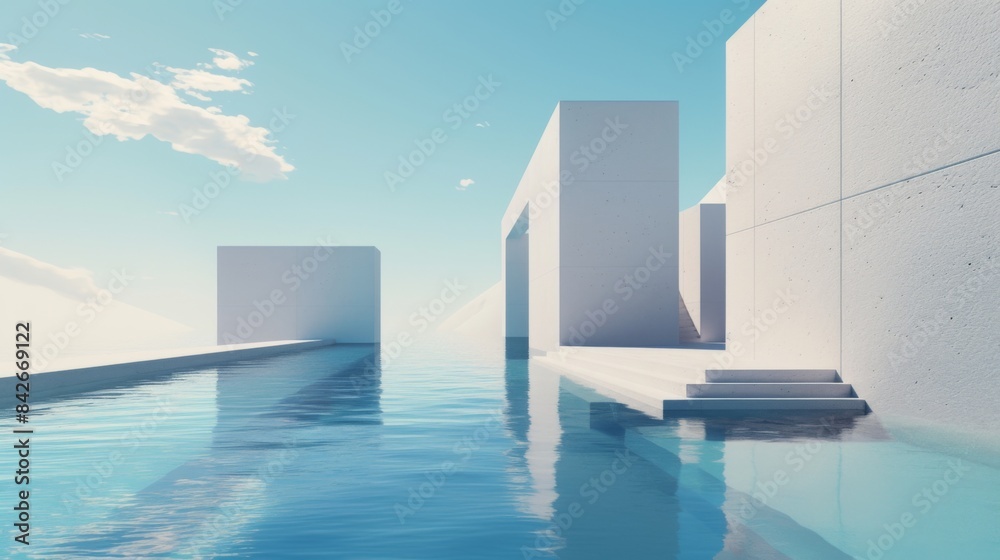 Minimalistic Abstract Architecture Desktop Wallpaper, Geometric Shapes, Monochromatic color, Modern Simplicity, landscape design, banner design, brochure, pattern design, web, wallpaper, background te Minimalistic Abstract Architecture Desktop Wallpaper, Geometric Shapes, Monochromatic color, Modern Simplicity, landscape design, banner design, brochure, pattern design, web, wallpaper, background te
