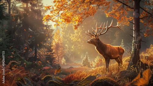 Captivating wilderness vibes await in the forest with stunning deer imagery Get it now © Emin