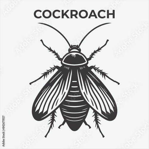 A Clear and Bold Cockroach silhouette for Versatile Applications. Vector Illustration