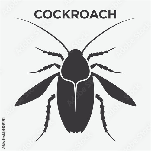 A Clear and Bold Cockroach silhouette for Versatile Applications. Vector Illustration