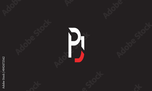 PJ, JP, J, P Abstract Letters Logo Monogram 