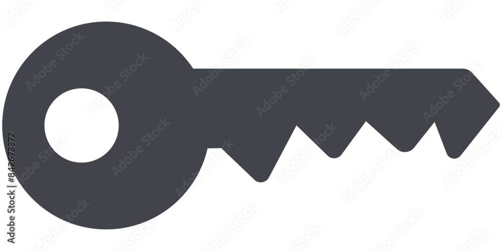Key icon in trendy flat style isolated on white background. Key icon in trendy flat style isolated on white background.