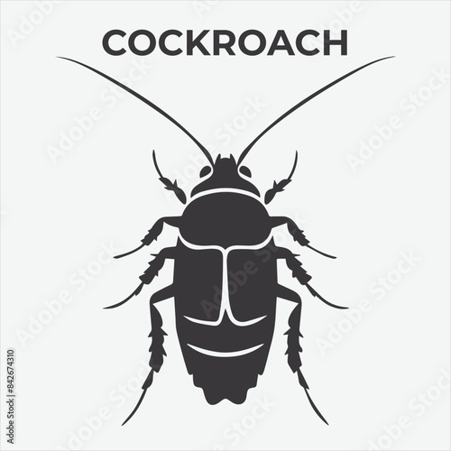 A Clear and Bold Cockroach silhouette for Versatile Applications. Vector Illustration