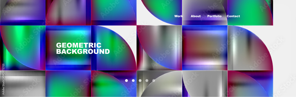 Round triangles and squares web site page template. Vector Illustration For Wallpaper, Banner, Background, Card, Book Illustration, landing page Round triangles and squares web site page template. Vector Illustration For Wallpaper, Banner, Background, Card, Book Illustration, landing page