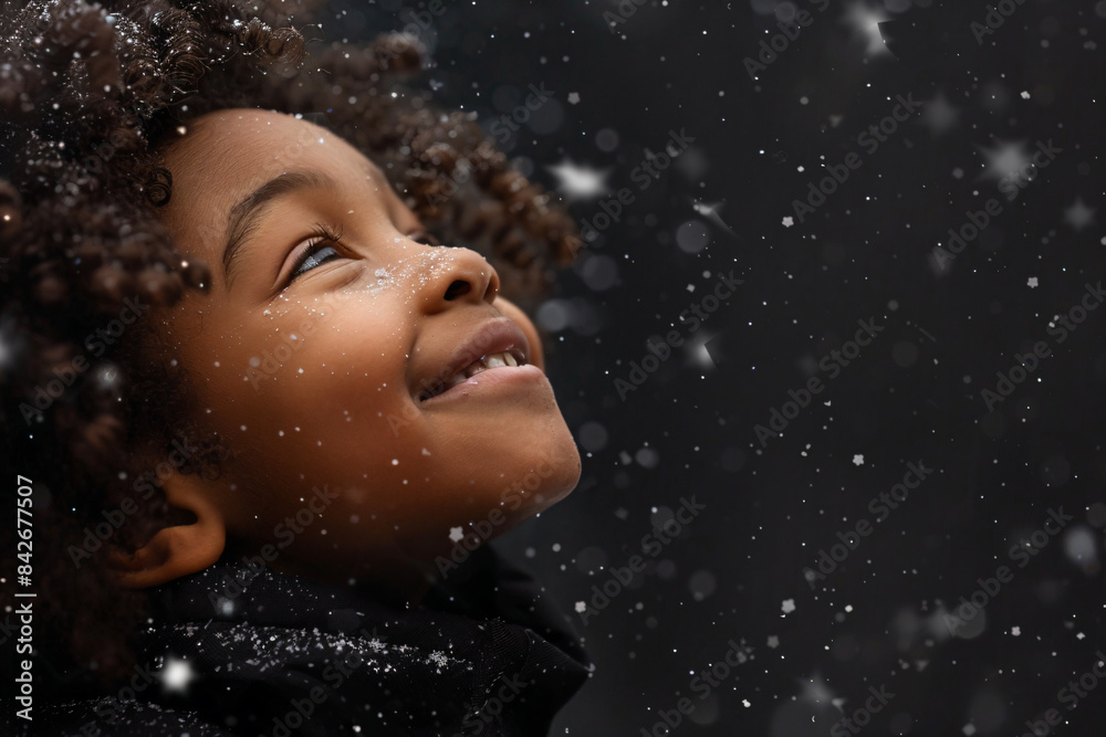 a young girl is smiling in the snow a young girl is smiling in the snow