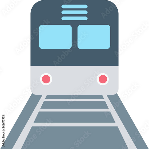 Train Vector icon in flat style 
