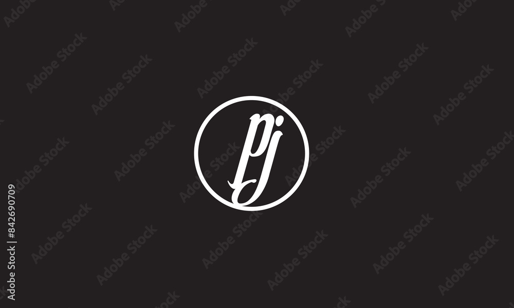 PJ, JP, J, P Abstract Letters Logo Monogram PJ, JP, J, P Abstract Letters Logo Monogram