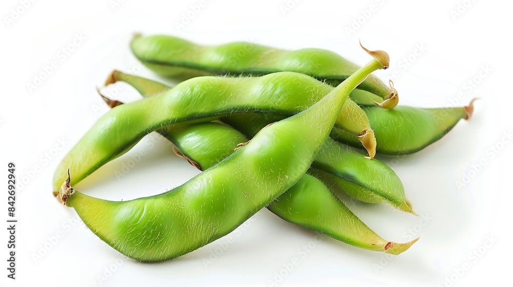 edamame beans isolated on white background : Generative AI edamame beans isolated on white background : Generative AI