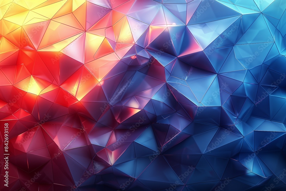 A vibrant abstract background with a red and blue gradient, featuring a polygonal design A vibrant abstract background with a red and blue gradient, featuring a polygonal design