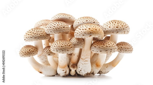 Japanese Brown Beech Mushrooms Buna Shimeji isolated on white : Generative AI photo