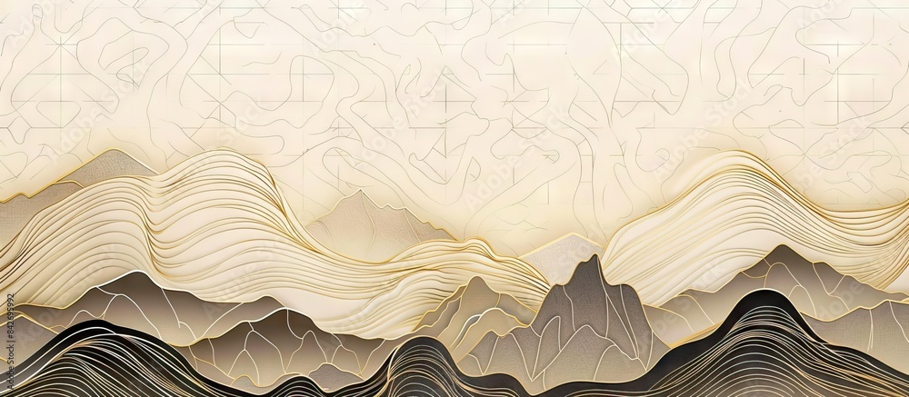 Abstract artistic background. Chinese wind wallpaper, ink wash, new Chinese style. Painting. modern Art. Wallpapers, posters, cards, murals, prints. AI generated illustration Abstract artistic background. Chinese wind wallpaper, ink wash, new Chinese style. Painting. modern Art. Wallpapers, posters, cards, murals, prints. AI generated illustration