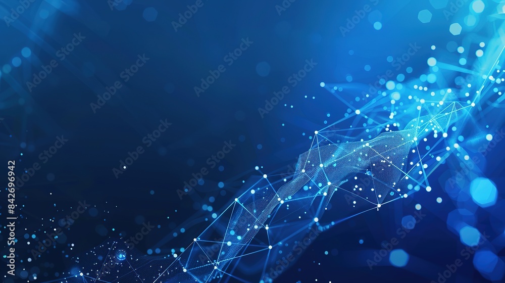 Digital Connection and Technology: Blue Gradient Background with White Dots on Dark Blue. Technical Web Banner Template for Computer Science Vector Illustrations and Artificial Intelligence Concepts Digital Connection and Technology: Blue Gradient Background with White Dots on Dark Blue. Technical Web Banner Template for Computer Science Vector Illustrations and Artificial Intelligence Concepts