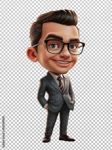 A 3d Illustration of a Businessman Isolated with Vector and PNG File