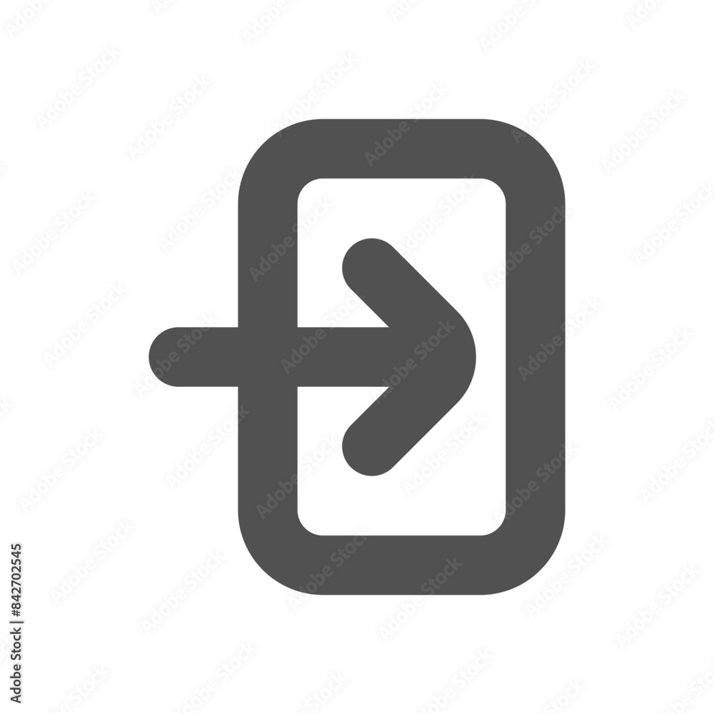 Obraz premium Exit icon in bold outline style