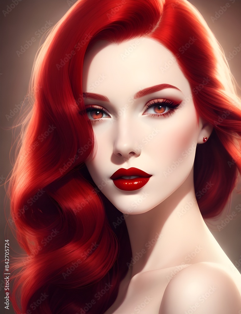 Stunning Red-Haired Woman in Flowing White Dress with Petals – AI Generated Art, Beautiful Digital Artwork of a Woman with Fiery Red Hair and Delicate Features Ethereal Redhead Portrait Stunning Red-Haired Woman in Flowing White Dress with Petals – AI Generated Art, Beautiful Digital Artwork of a Woman with Fiery Red Hair and Delicate Features Ethereal Redhead Portrait