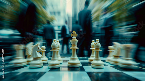 Wallpaper Mural corporate business team competition and strategy concept, industrial espionage and business wars concept, businessman people playing chess tactics Torontodigital.ca