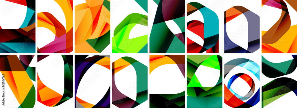 Collection of abstract background with waves, colorful shapes and 3d shadow effect. Vector Illustration For Wallpaper, Banner, Background, Card, Book Illustration, landing page Collection of abstract background with waves, colorful shapes and 3d shadow effect. Vector Illustration For Wallpaper, Banner, Background, Card, Book Illustration, landing page