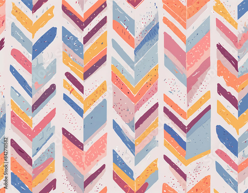 Design a seamless pattern of zigzag lines in vibrant neon colors, creating a fun and modern
