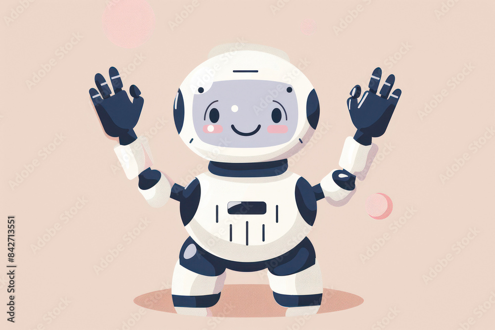 Fototapeta premium Cute illustrated astronaut cartoon character