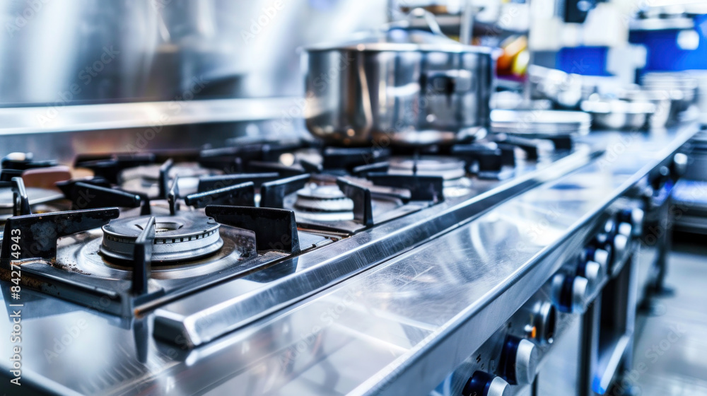 Clean and shiny restaurant kitchen Clean and shiny restaurant kitchen
