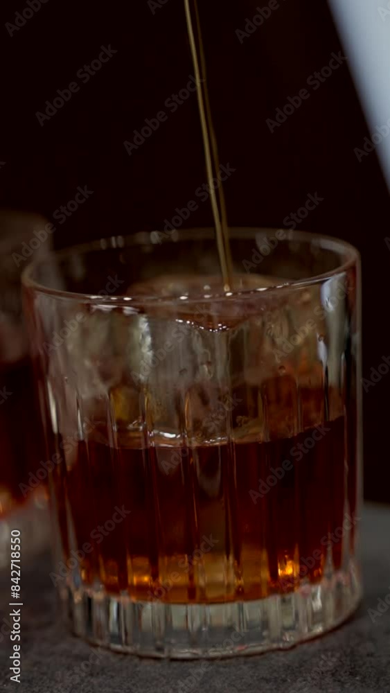 Preparation of alcoholic cocktails. Preparation of alcoholic cocktails.