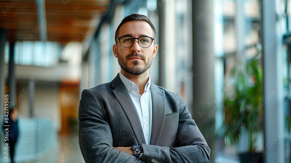 A professional executive standing in confidence A professional executive standing in confidence
