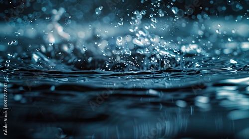water drops technology background, virtual screen blend 
