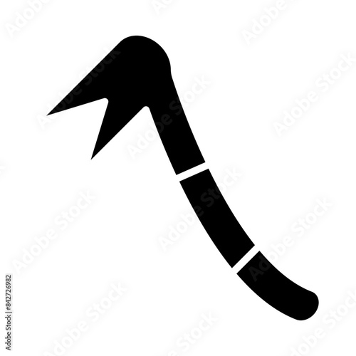 Crowbar glyph icon
