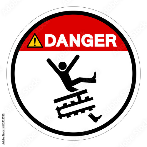 Danger Entanglement Hazard Leg Symbol Sign, Vector Illustration, Isolate On White Background Label .EPS10