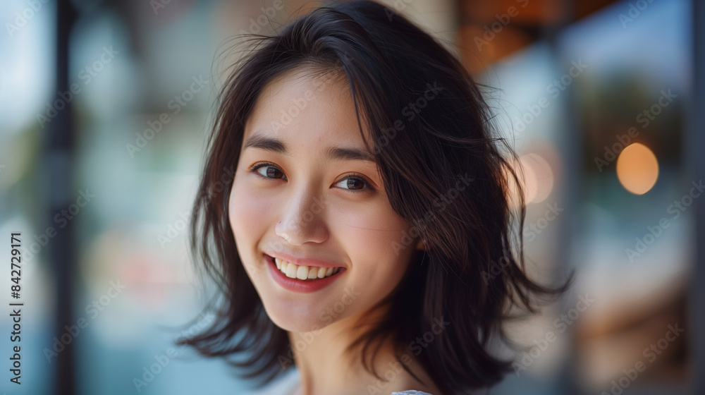 笑顔の女性 笑顔の女性