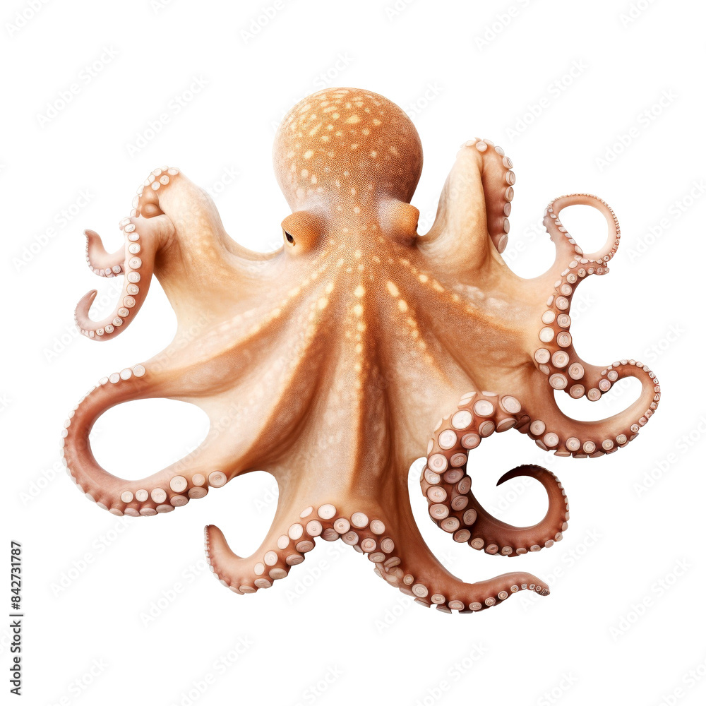 Obraz premium beautiful octopus isolated on white