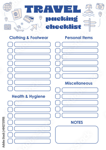 travel, packing, list, trip, vacation, planner, checklist, journey, traveling, organizer, check list, rest, summer, beach vacation, camping, tour, voyage, road trip, to do list, must haves, essentials