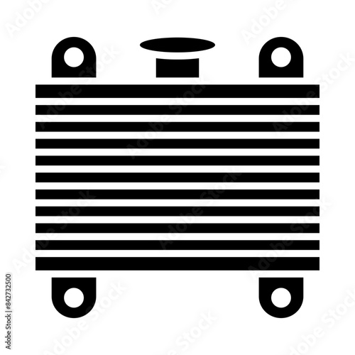 Car radiator glyph icon