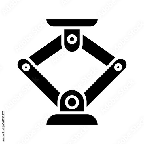 Car jack glyph icon