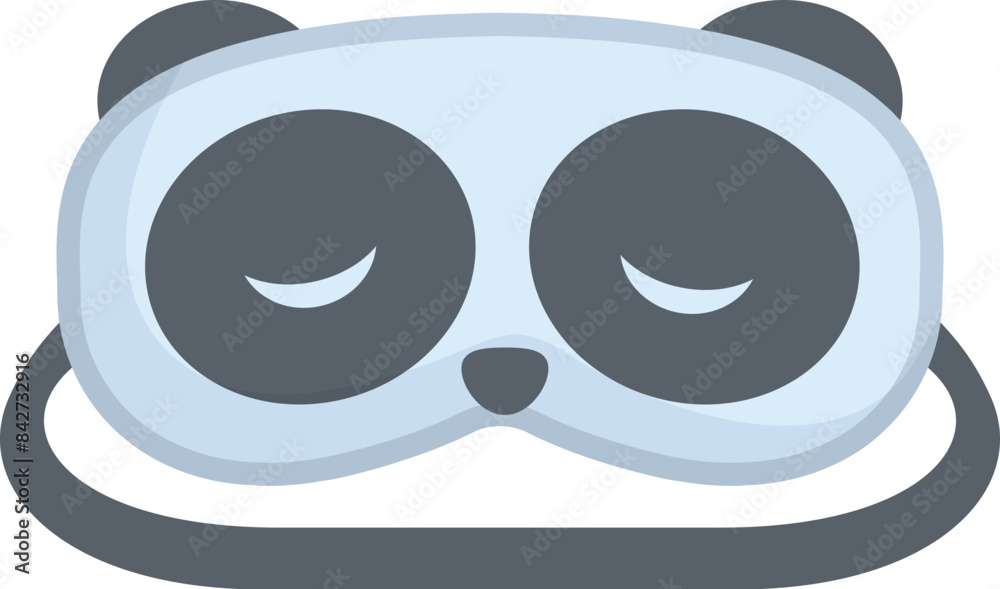 Cute panda sleeping mask isolated on white background for promoting sleep and relaxation Cute panda sleeping mask isolated on white background for promoting sleep and relaxation