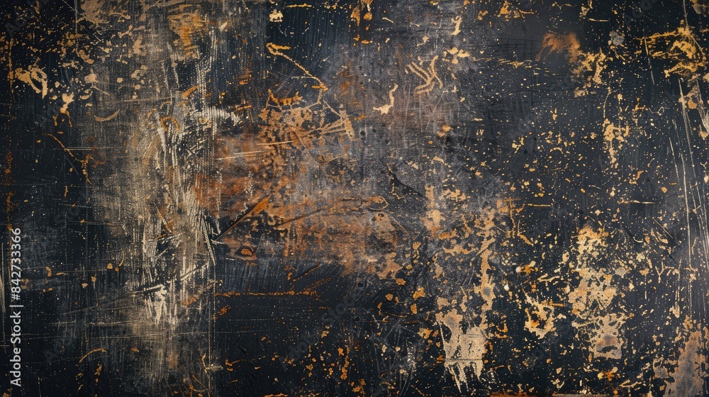 Fototapeta premium Antique distressed texture design on a dark backdrop