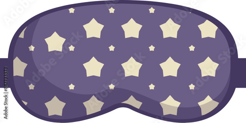 Purple sleeping eye mask with stars pattern helping people sleep better