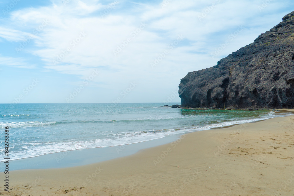 Cala principe beach in Almeria Spain, a relaxing place to spend your holidays Cala principe beach in Almeria Spain, a relaxing place to spend your holidays