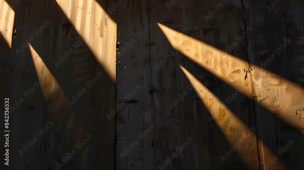 Obraz premium Wall texture with organic drop diagonal shadow and ray