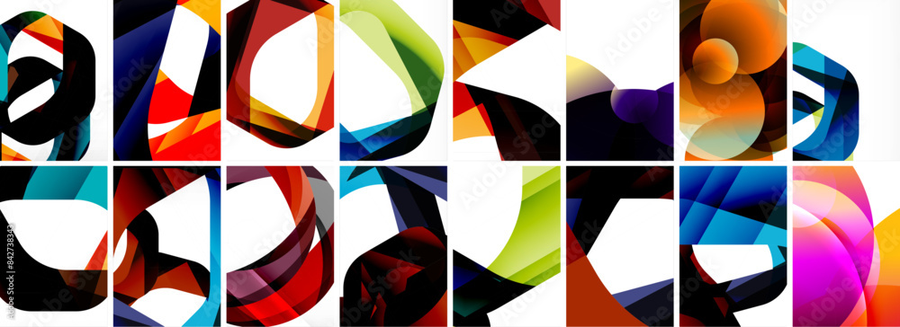 Collection of abstract background with waves, colorful shapes and 3d shadow effect. Vector Illustration For Wallpaper, Banner, Background, Card, Book Illustration, landing page Collection of abstract background with waves, colorful shapes and 3d shadow effect. Vector Illustration For Wallpaper, Banner, Background, Card, Book Illustration, landing page
